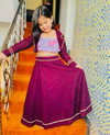 OC 161 Georgette Embroidery Kids Party Wear Indo Western Lehenga Wholesale Market In Surat